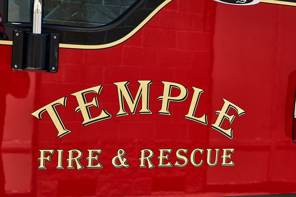 Temple Fire and Rescue Fire Truck Graphics