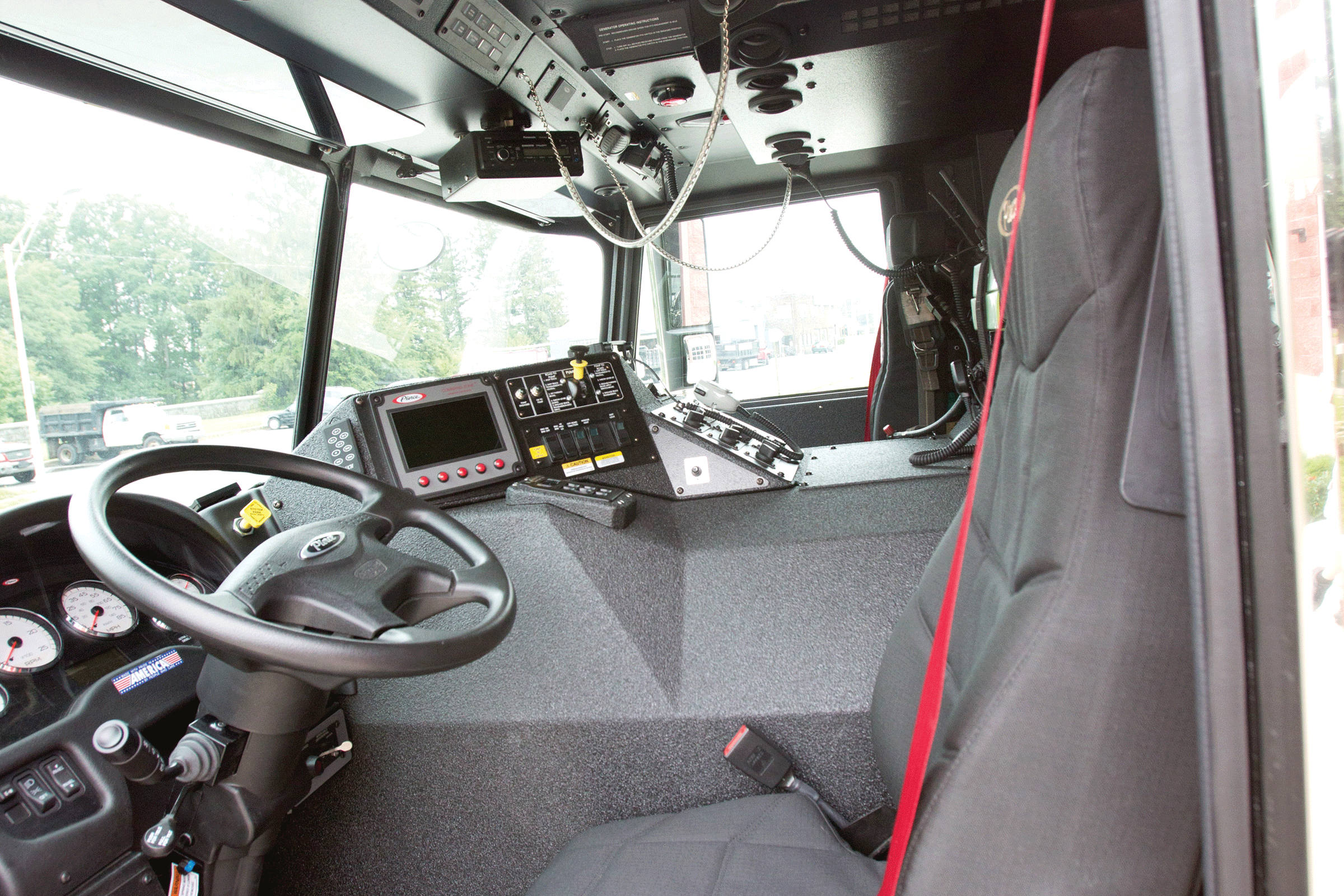 Pierce Arrow XT Custom Fire Truck Chassis Drivers Side Interior