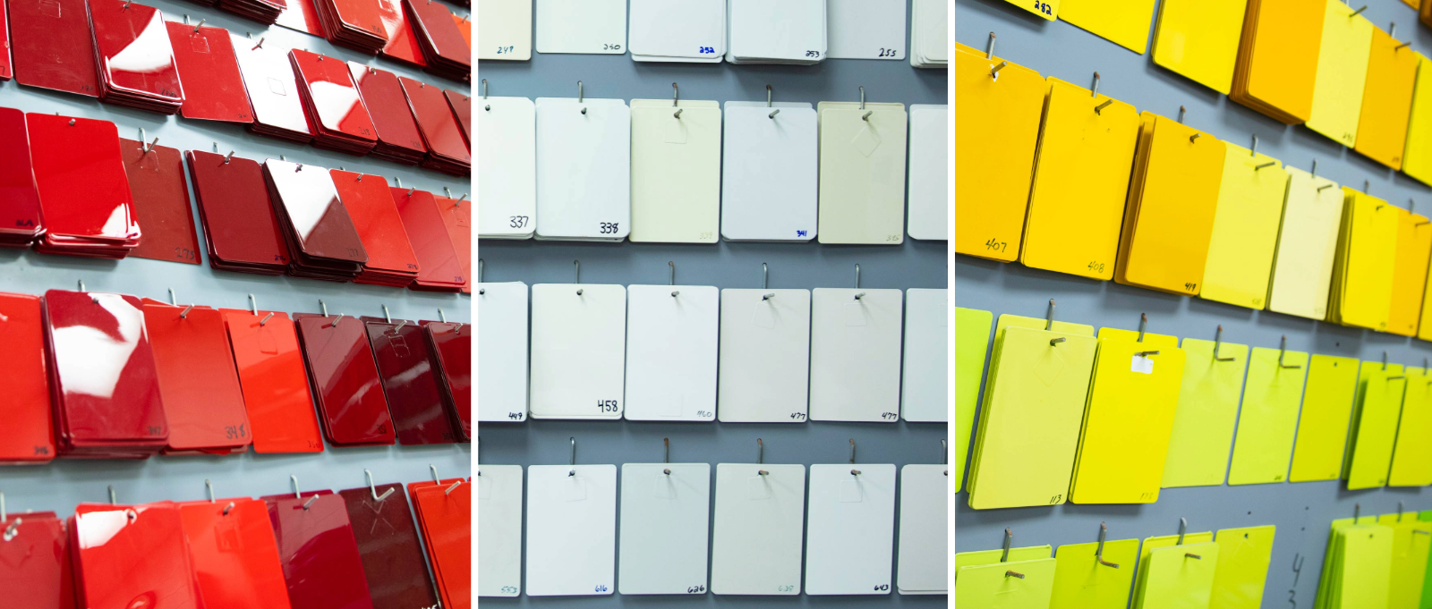A red Pierce fire truck with side compartments open showing storage and pump panel