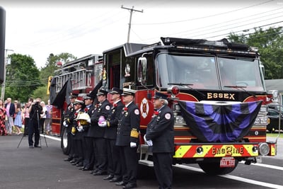 The Essex Fire Department held a final call and last bell ceremony for firegirl 15A1, Addi Carroll.