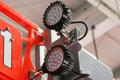 Fire truck scene lighting Dallas FRC2 on a Pierce apparatus