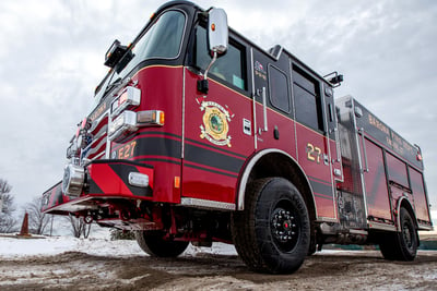 Fire apparatus in winter weather environments can be designed with elements to help protect against cold climate concerns. 