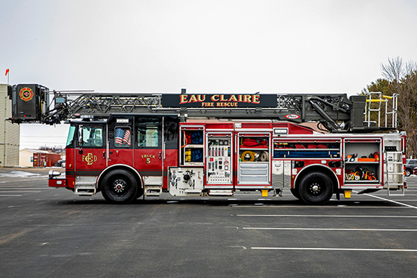 Aerial Platform Fire Truck Drivers Side Storage