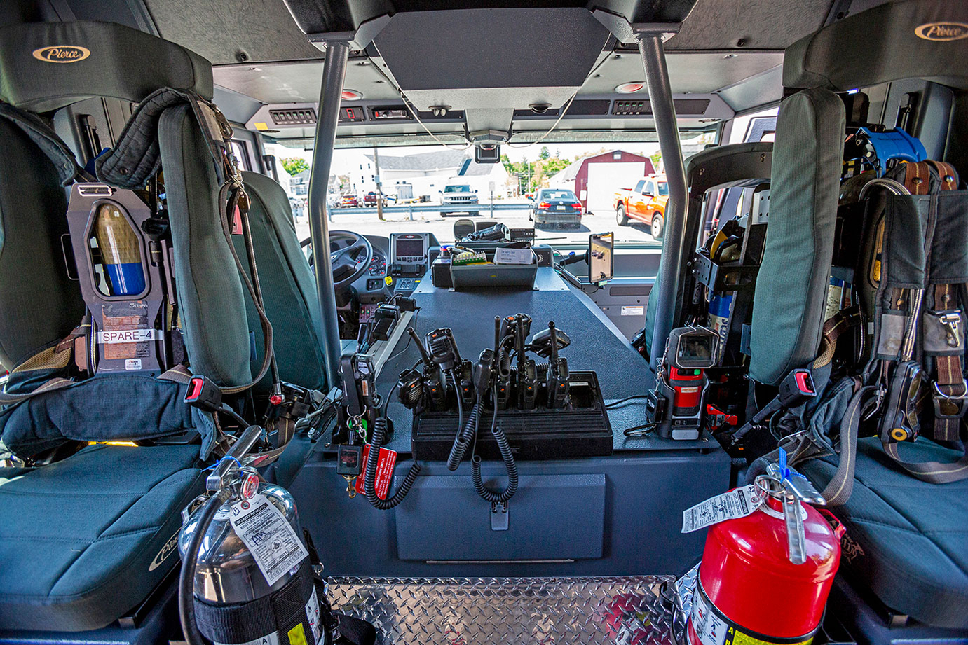 Interior crew cab Enforcer custom fire truck chassis