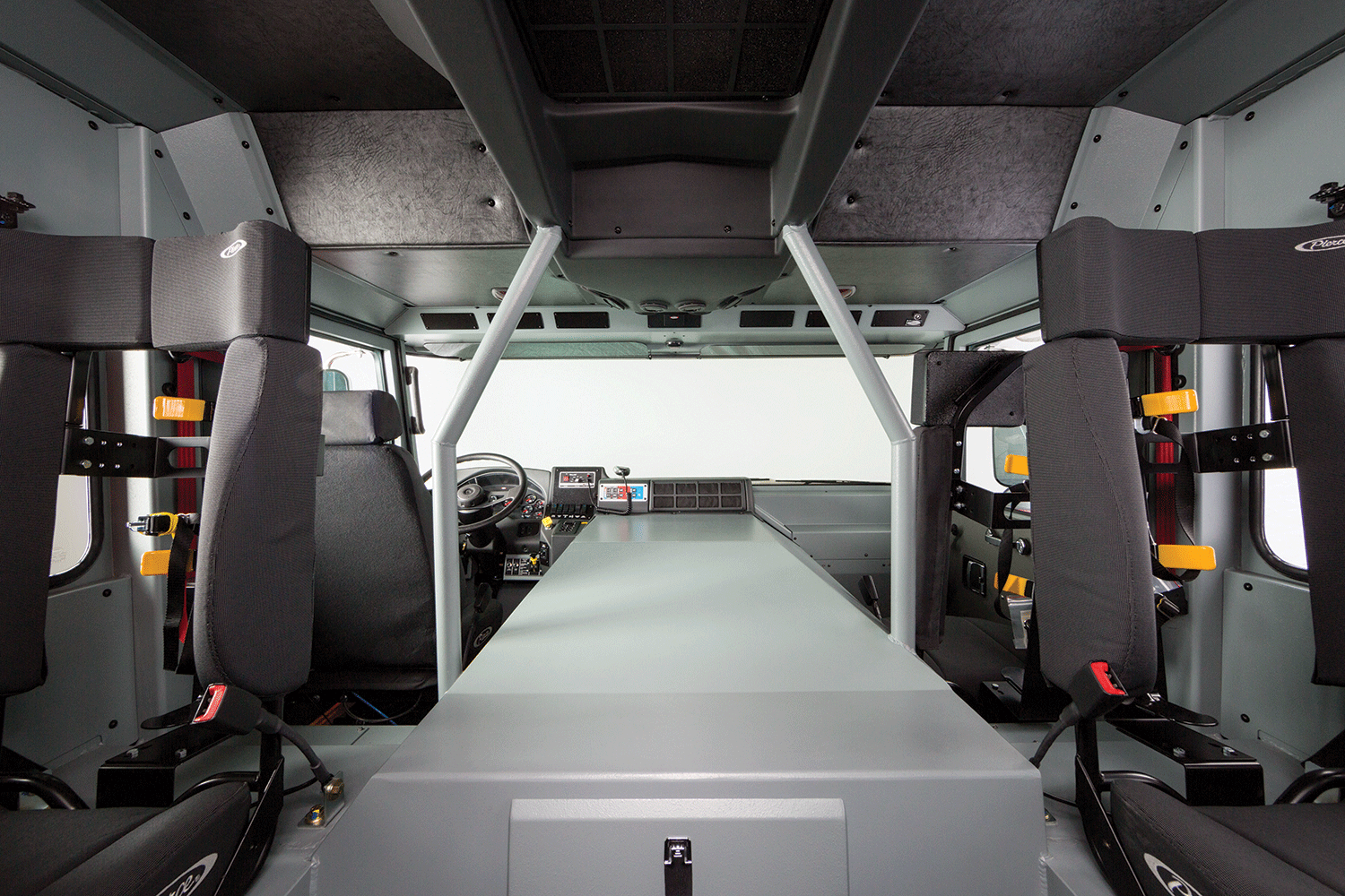 Pierce Enforcer Custom Fire Truck Chassis Cab Interior