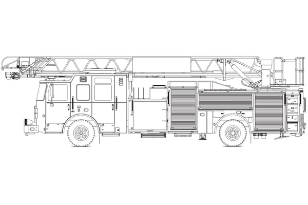 EnforcerTM Ascendant® 107’ Heavy-Duty Aerial Ladder – Single Rear Axle