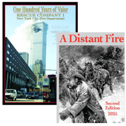 The cover of two books about fire fighting