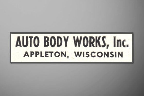 Auto Body Works logo from 1917.