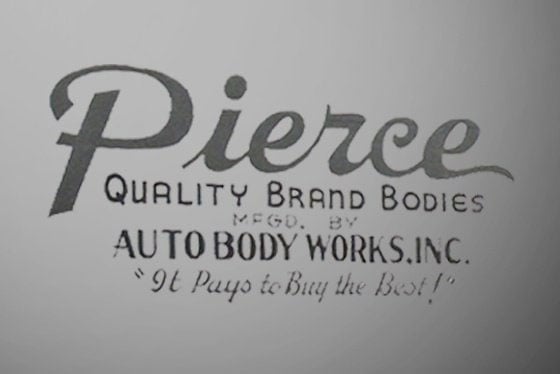 Pierce – Autobody Works Inc logo from 1946.