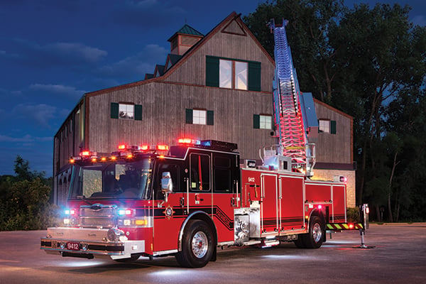 Pierce 75' Heavy-Duty Aluminum Aerial Ladder Fire Truck Extended