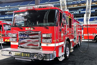 City of Madison Fire Department Pierce Volterra electric pumper on display at FDIC 2022