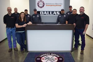 Siddons-Martin team members in entryway at one of three new service centers.