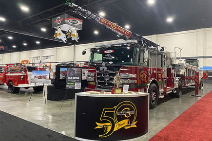Spartan Fire and Emergency Apparatus fire truck display at South Carolina Fire Conference 2023