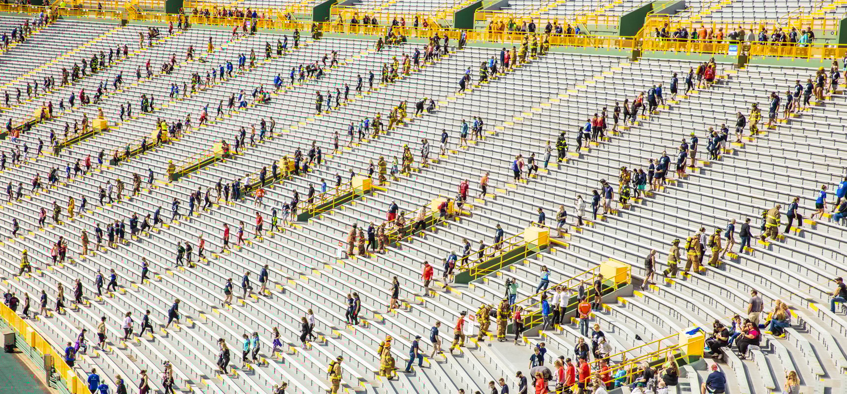 Over 2,200 participants climbed the steps of Lambeau Field for the 9/11 Memorial Stair Climb on September 7, 2019