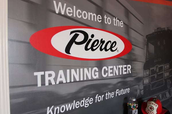 Pierce-Product-Support-Training-Center-welcome-wall