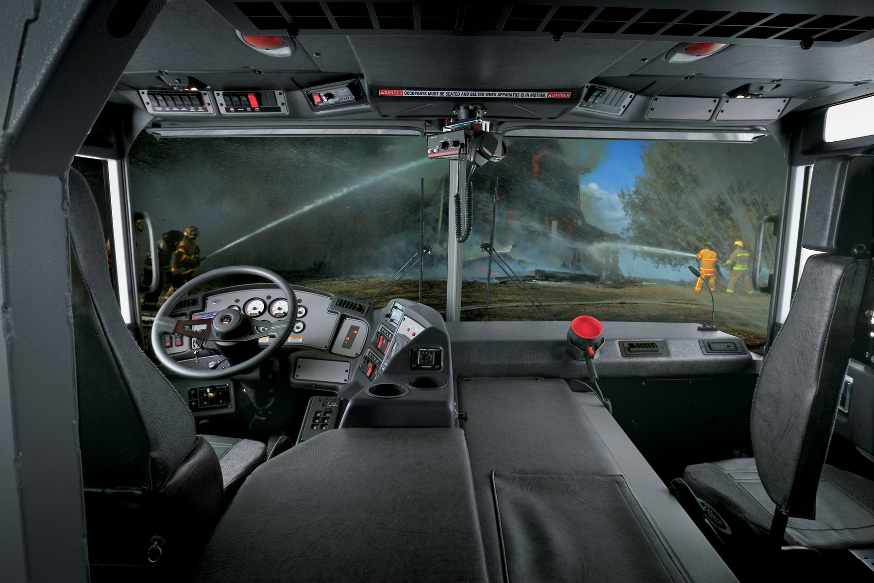 Pierce Quantum Custom Fire Truck Chassis Cab Interior