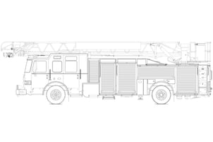 #44870 EnforcerTM Ascendant® 107’ Heavy-Duty Ladder PUCTM – Single Rear Axle