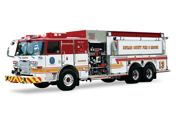 Pierce Dry Side Tanker Fire Truck Drivers Side