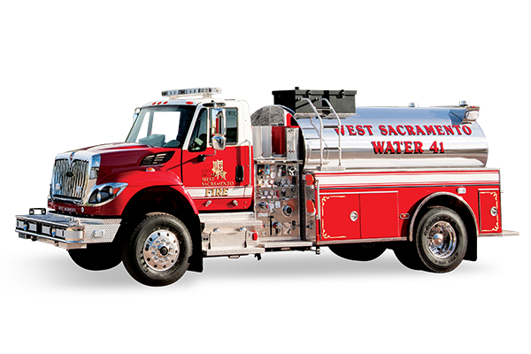 Pierce Elliptical Tanker Fire Truck Drivers Side