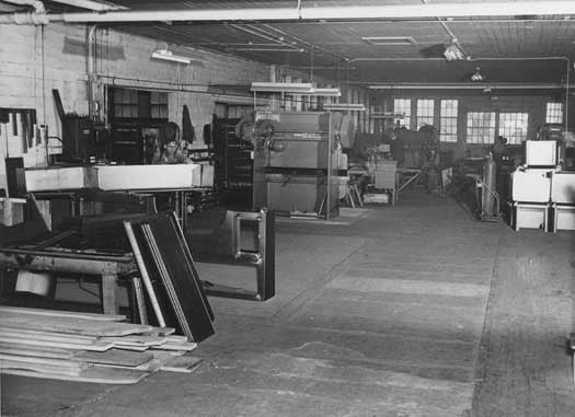 Interior of the fabrication plant at Pierce Manufacturing.  