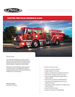 Cover image of the Pierce Electric Fire Truck Guide featuring a red electric fire truck.