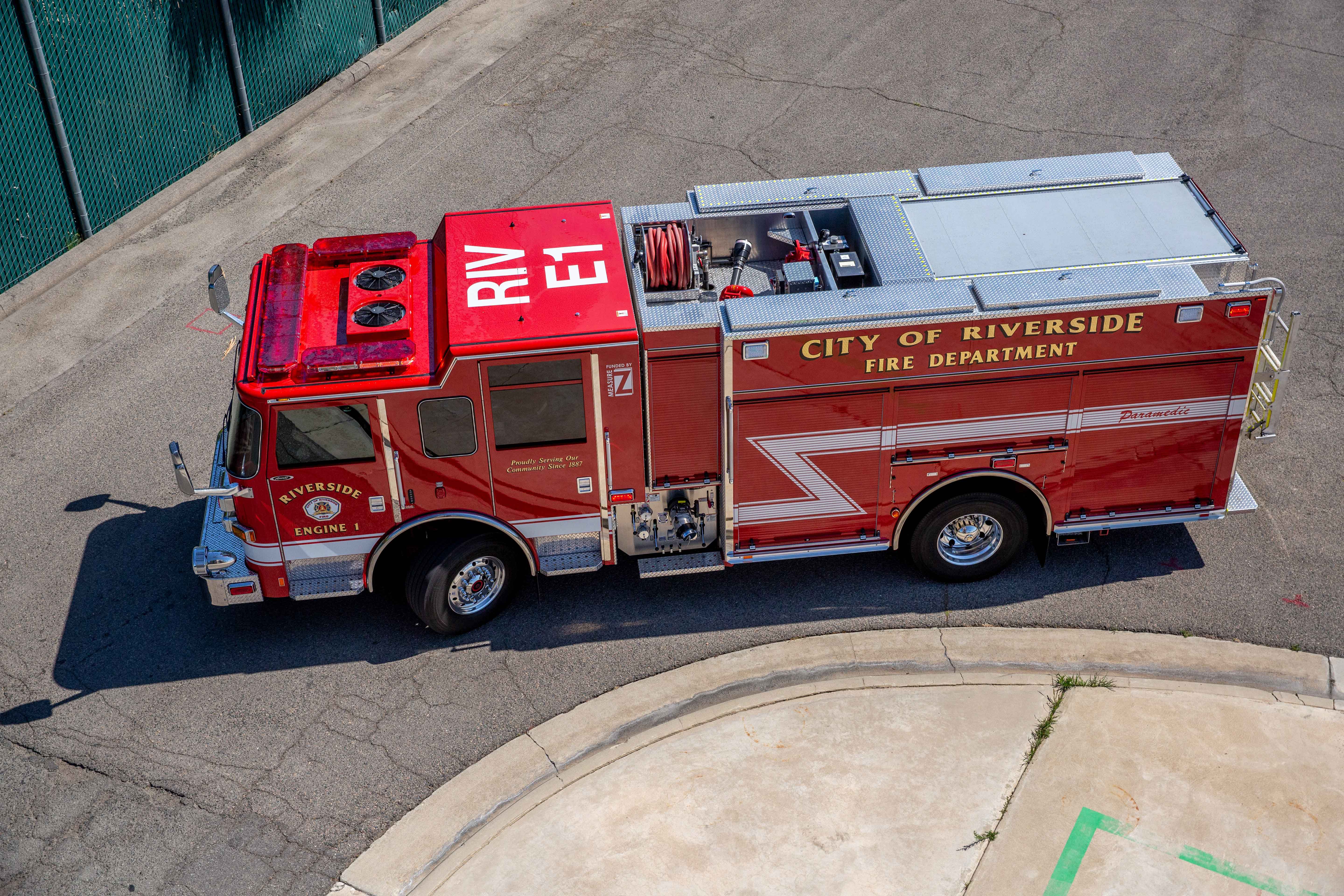 City of Riverside Fire Department PUC Pumper Fire Truck