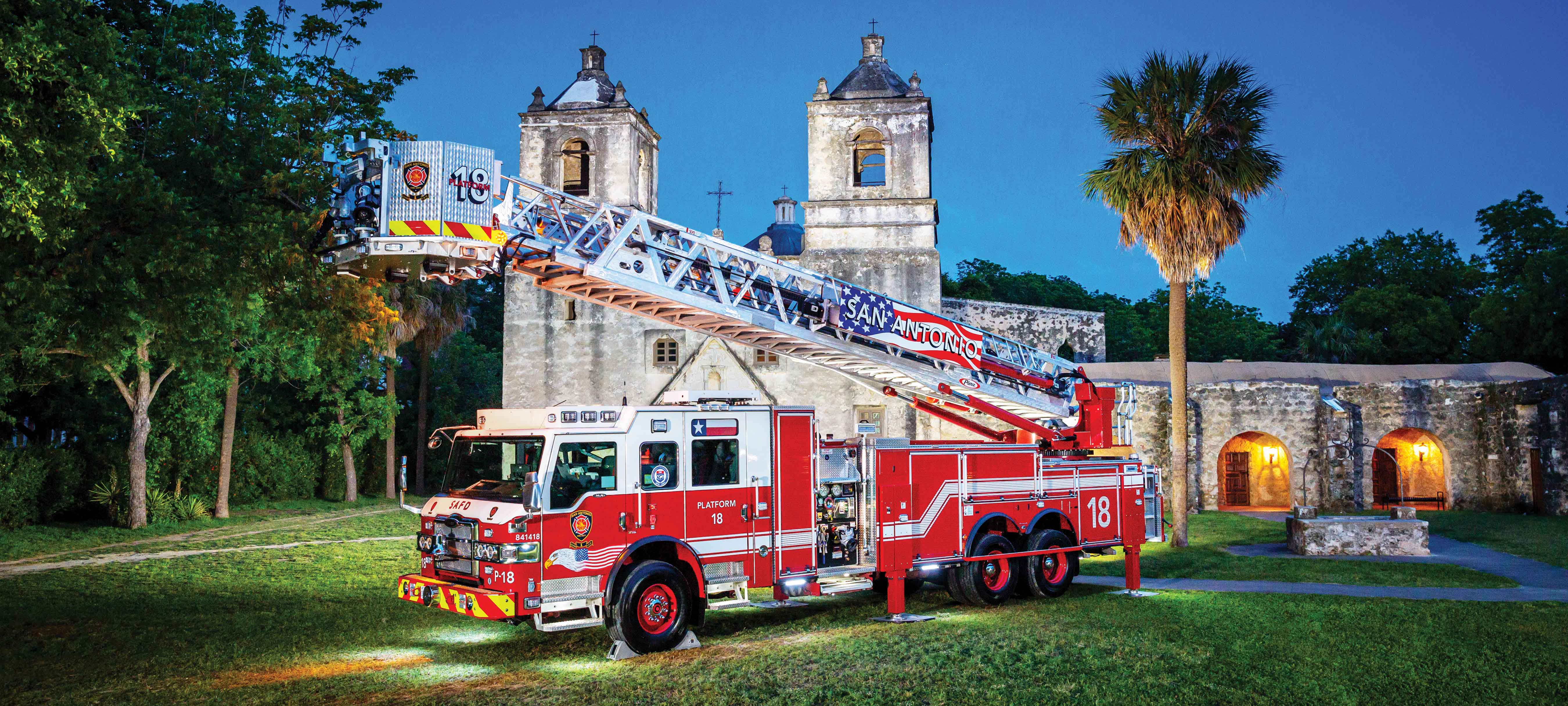 San Antonio Fire Department Velocity 100'Heavy-Duty Aluminum Platform