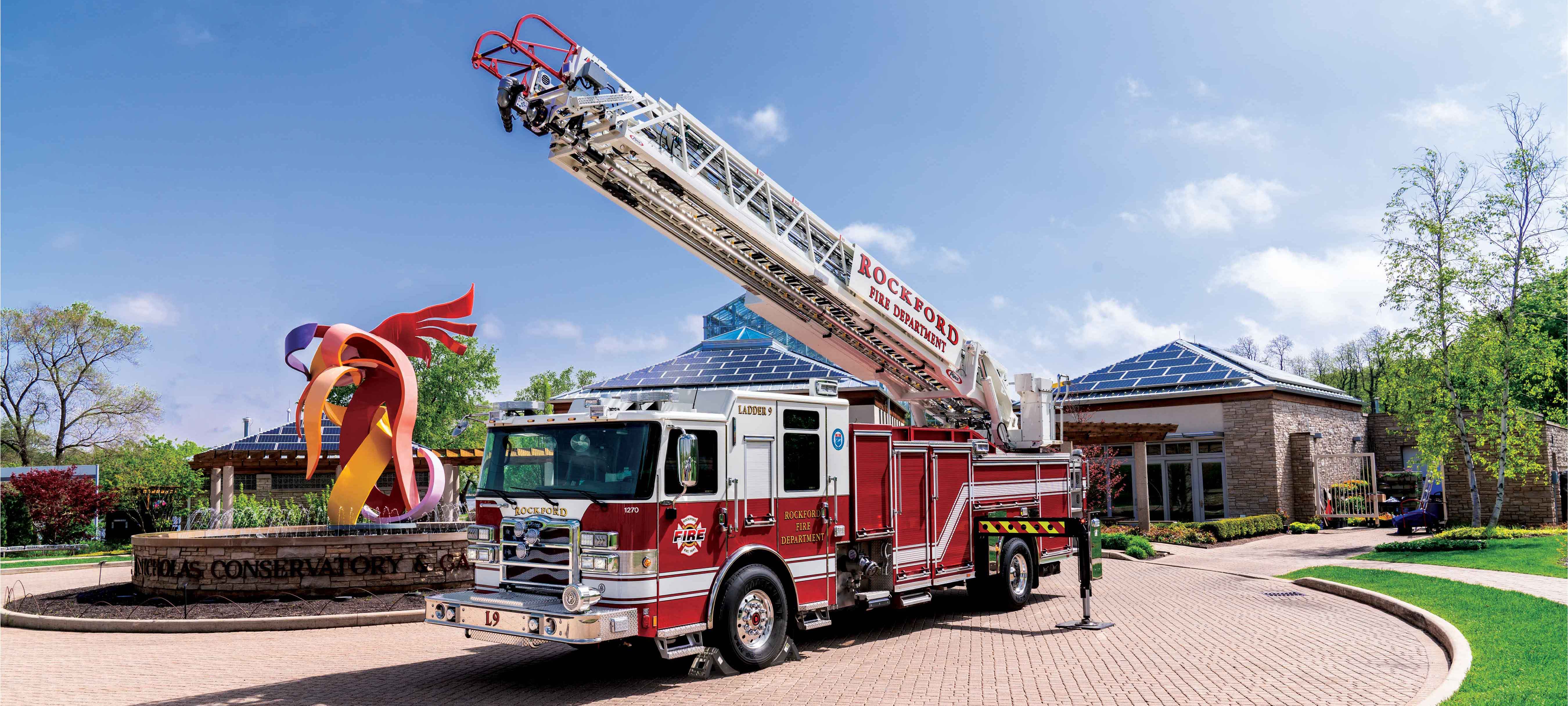 Rockford Fire Department Enforcer PUC Ascendant 107' Heavy-Duty Ladder