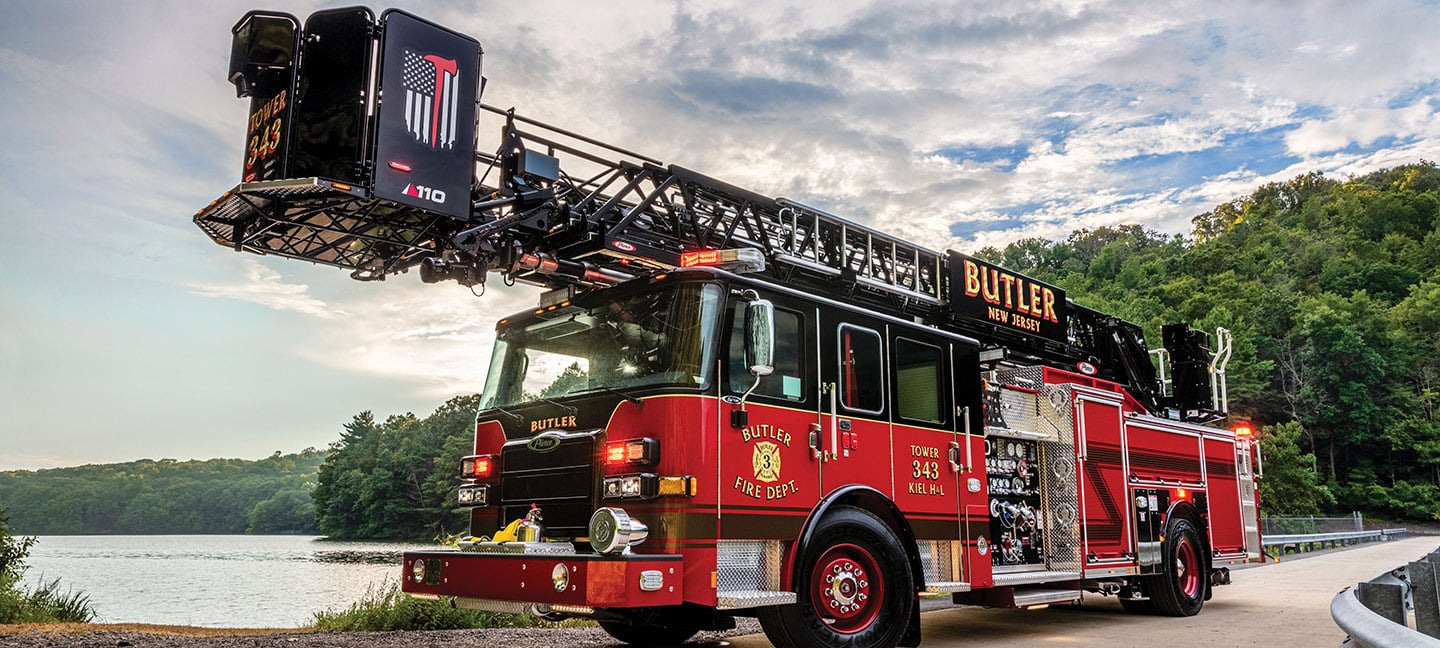 Borough of Butler Ascendant 110' Heavy-Duty Aerial Platform - Single Rear Axle is December's Truck of the Month
