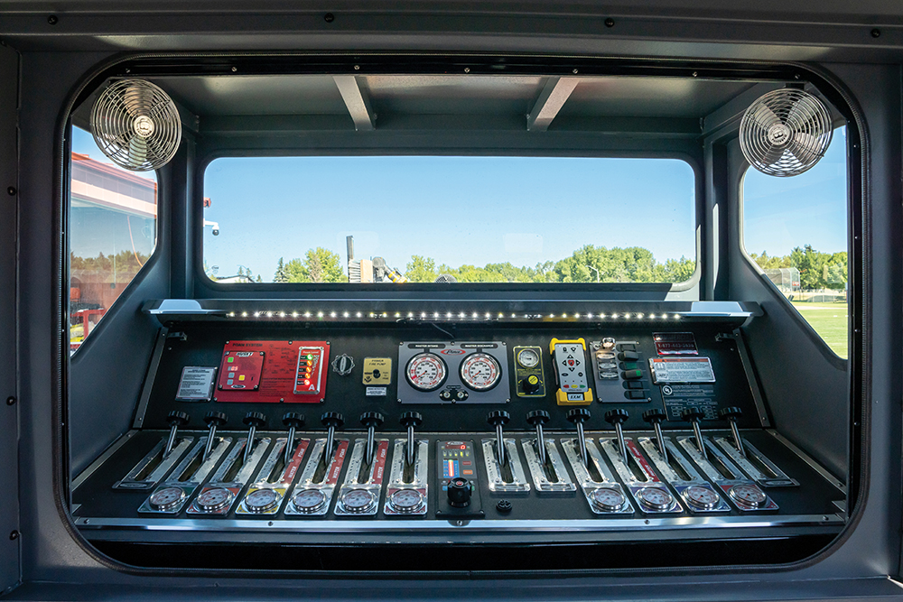 Saber Custom Fire Truck Chassis Pumper Interior Pump Panel