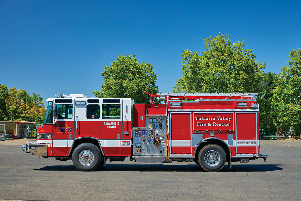 Quantum Custom Chassis Pumper Fire Truck Driver Side