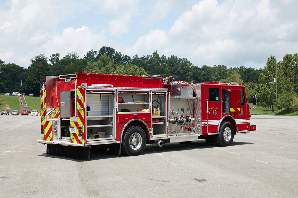 Velocity Pumper Fire Truck Passenger Side Compartmentation