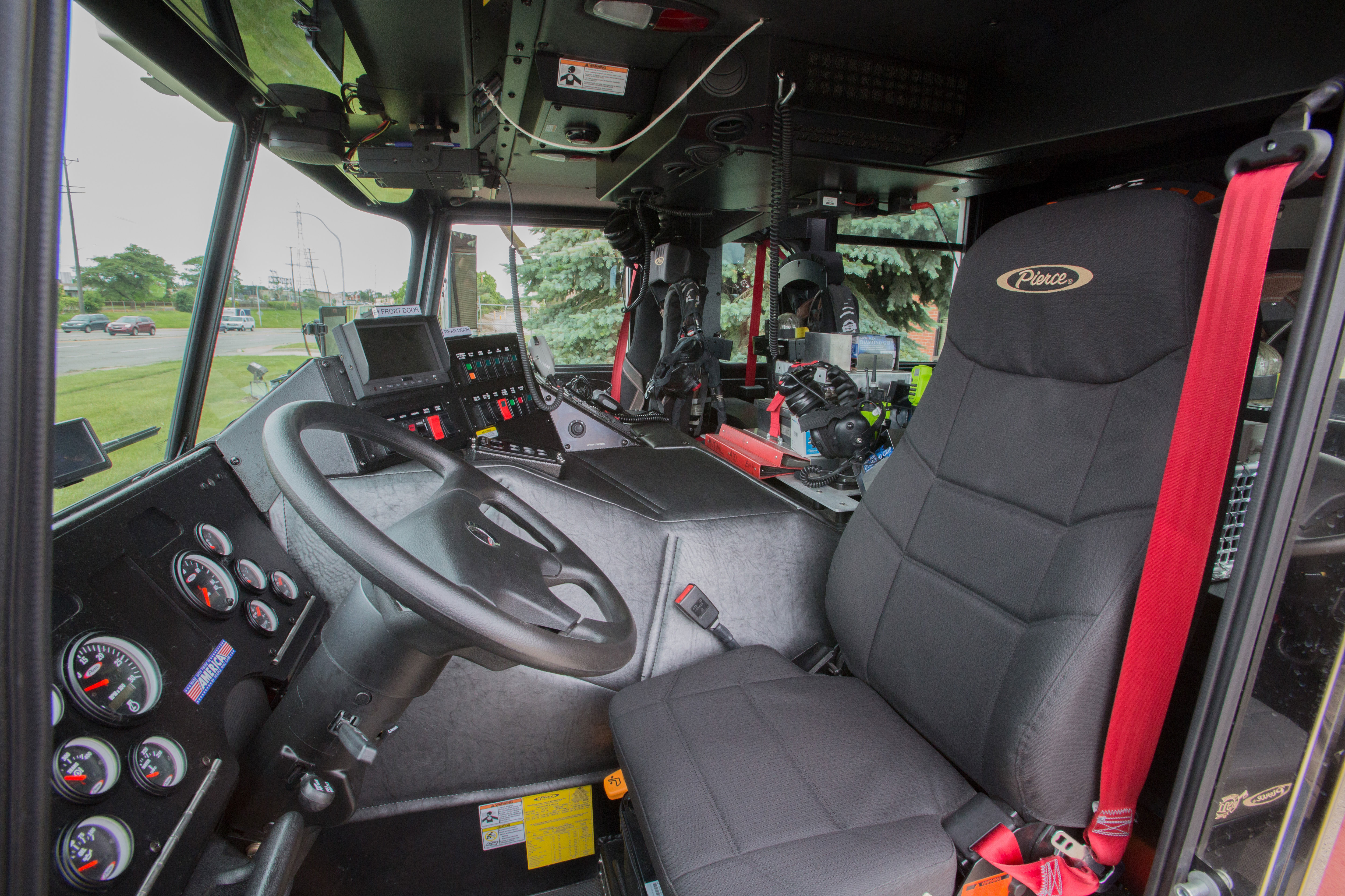 Pierce Arrow XT Custom Fire Truck Chassis Drivers Side Interior