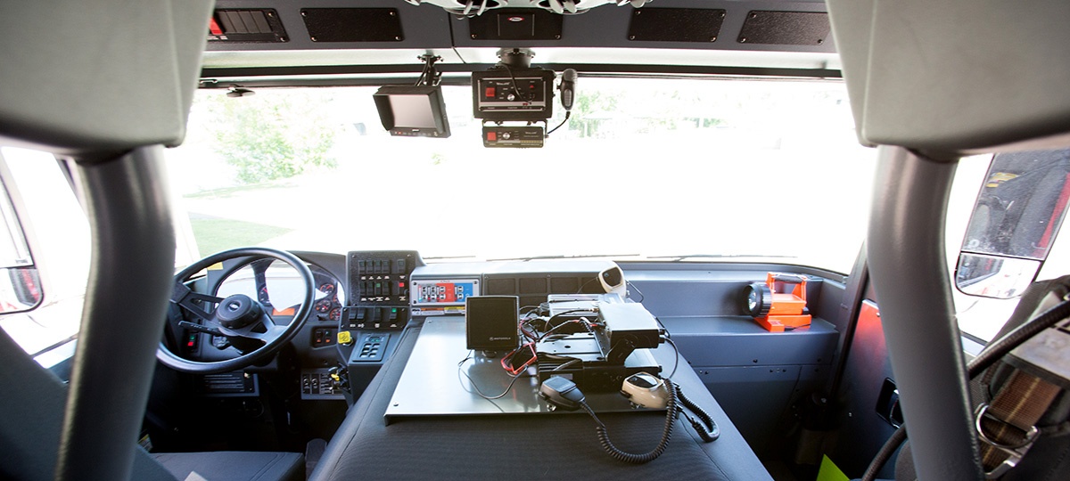 Malta and McConnelsville Fire Department Enforcer Ascendant Ladder Interior CabDriver