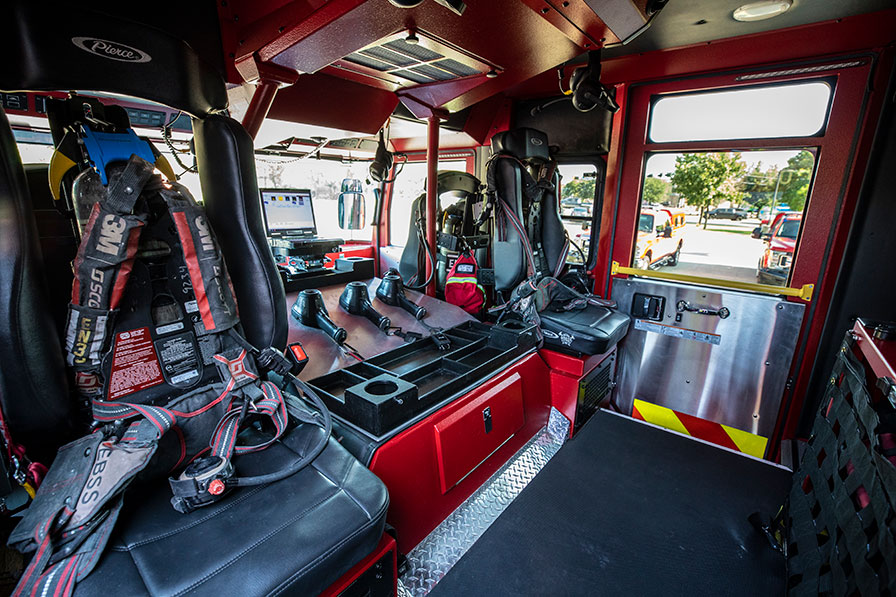 Custom Pumper Fire Truck Crew Cab Interior