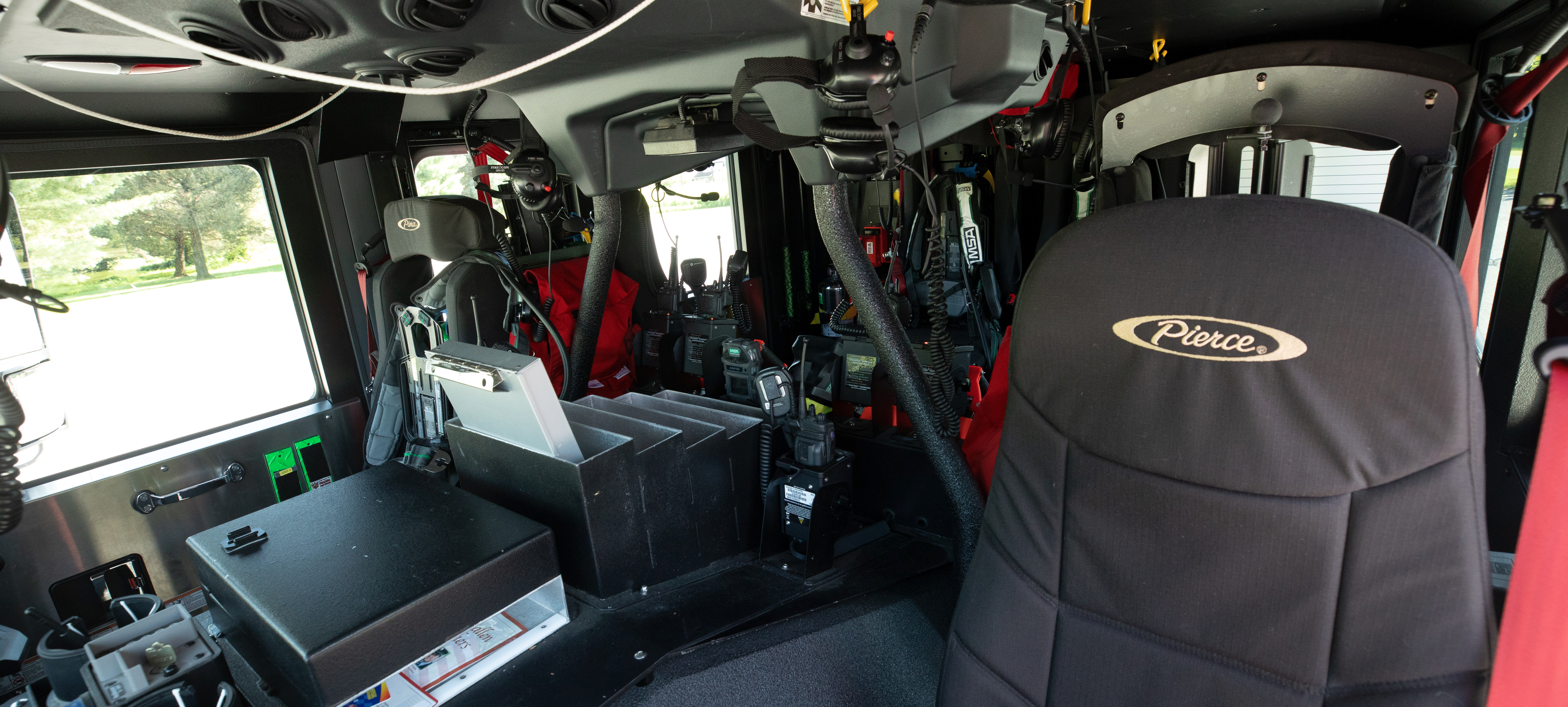 Pierce Enforcer Custom Fire Truck Chassis Cab Interior