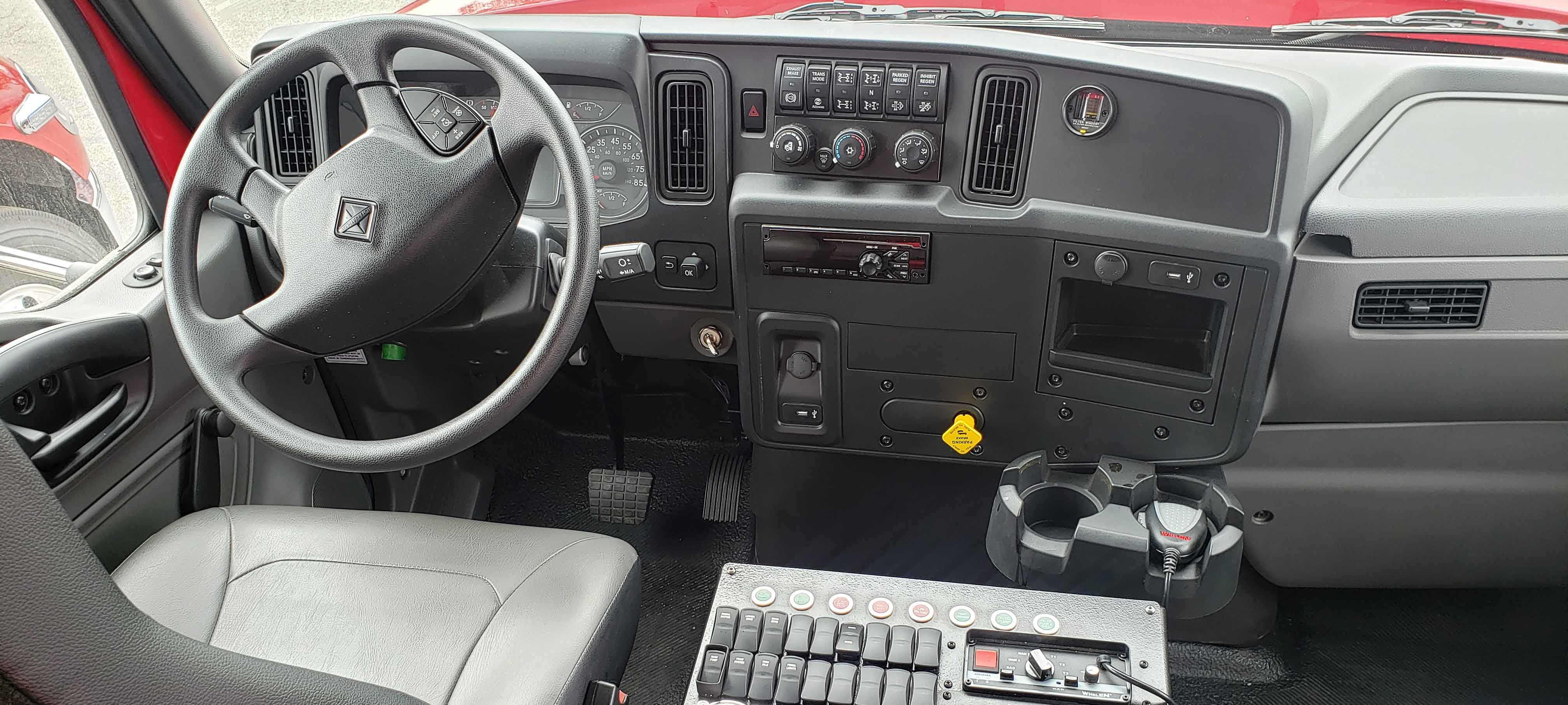 Pierce International Commercial Fire Truck Chassis Cab Interior