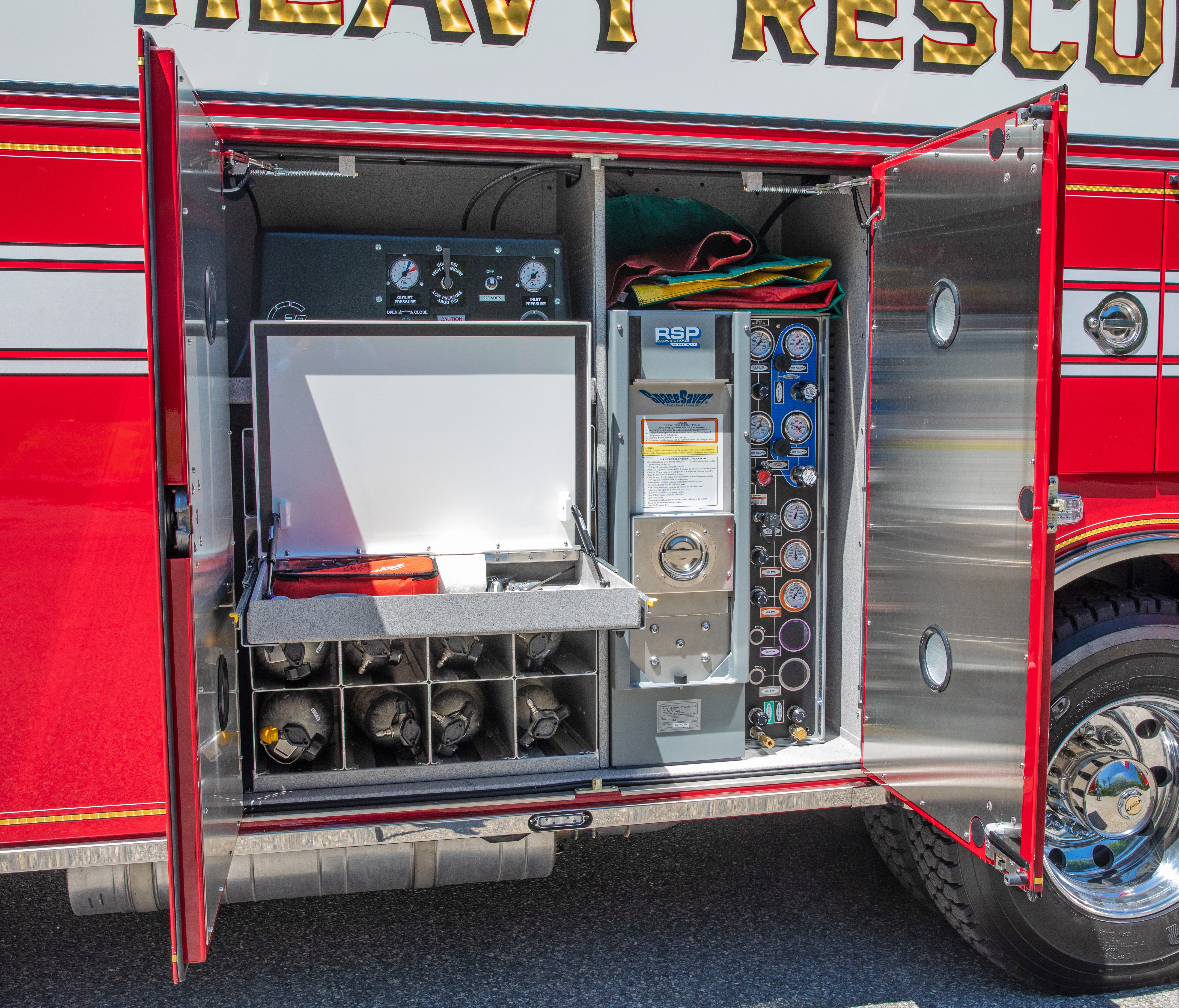 Pierce Walk-In HDR Fire Truck SCBA Storage