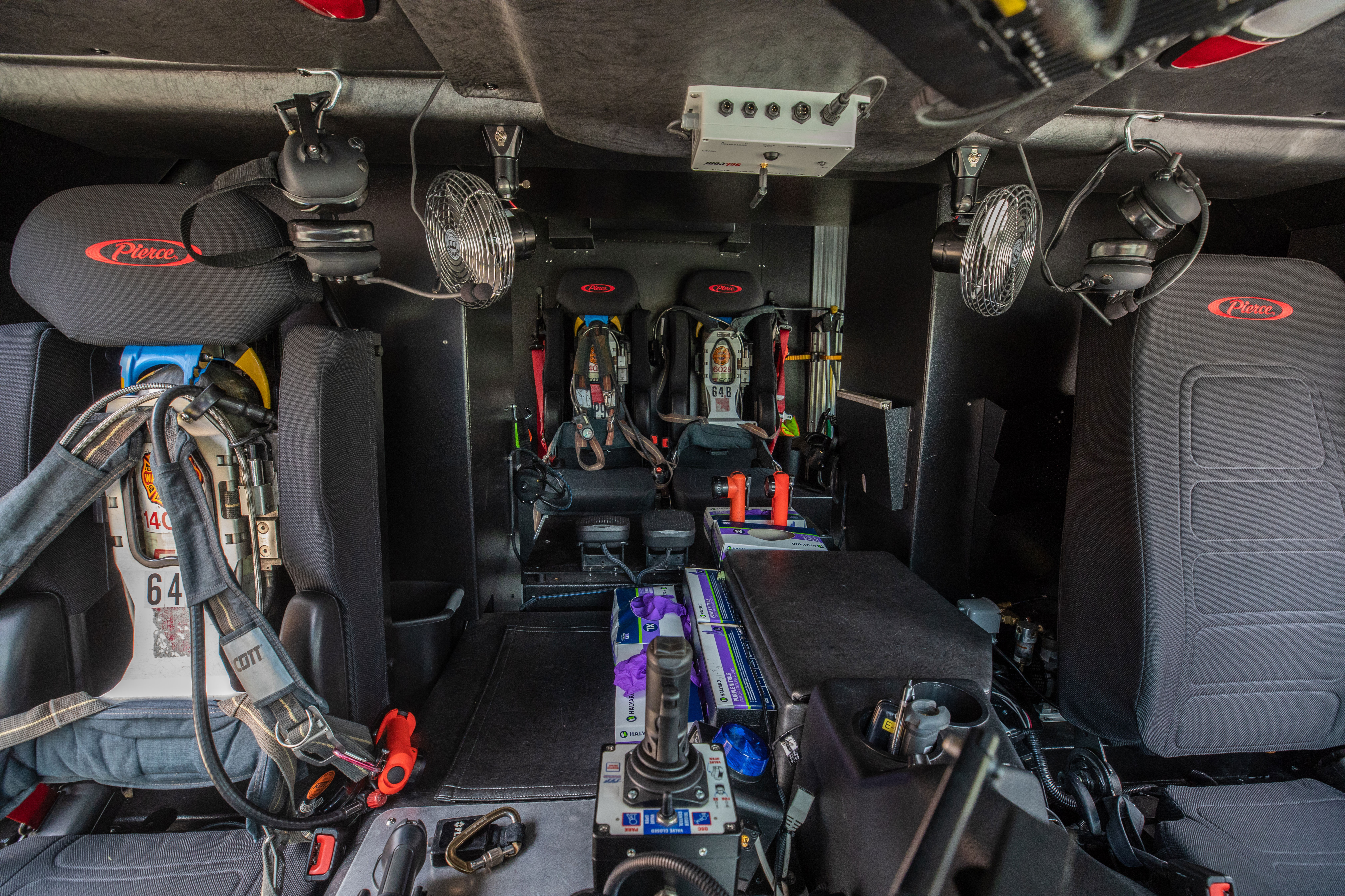 Pierce Quantum Custom Fire Truck Chassis Cab Seating