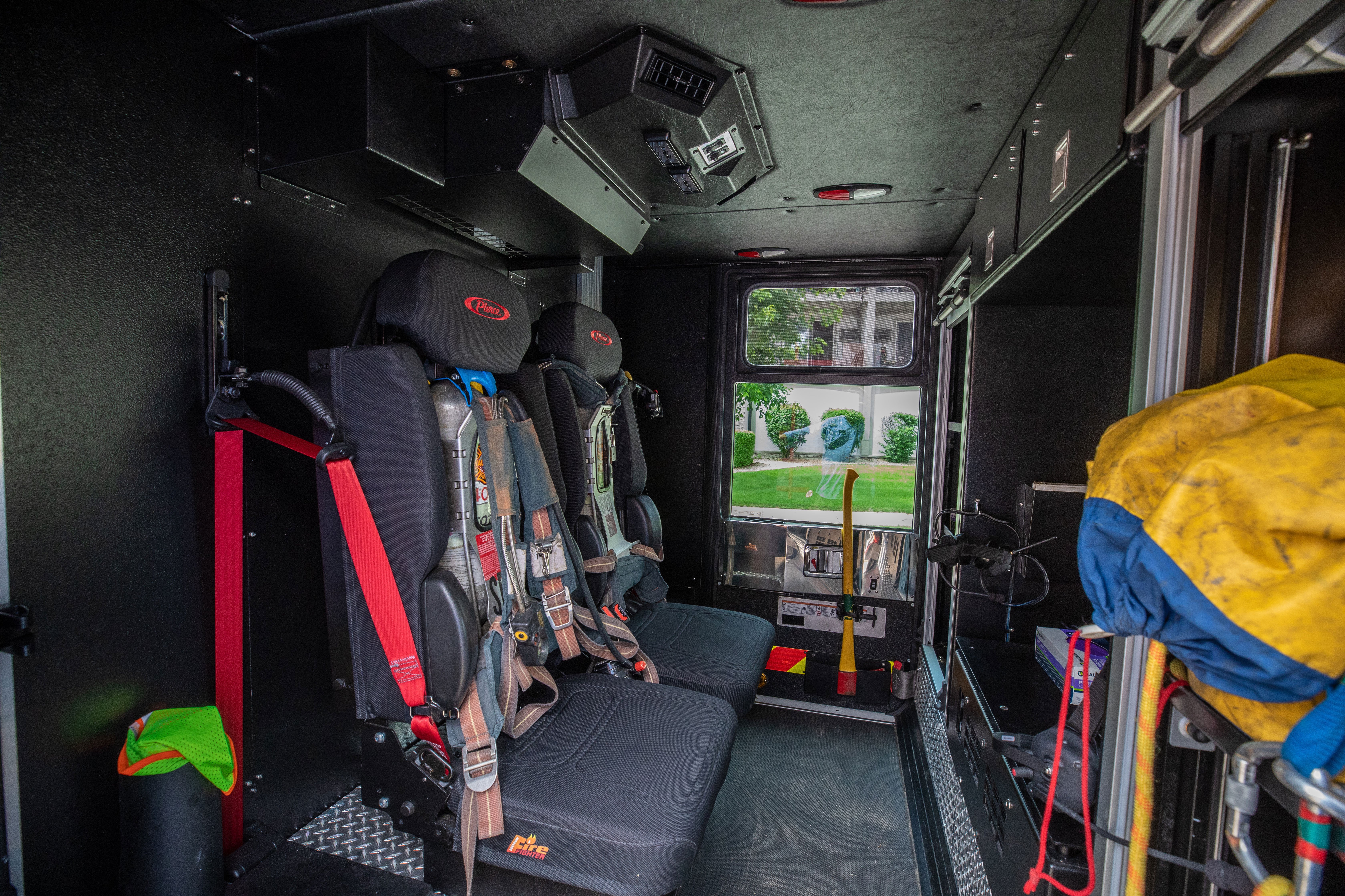 Pierce Quantum Custom Fire Truck Chassis Crew Cab Interior
