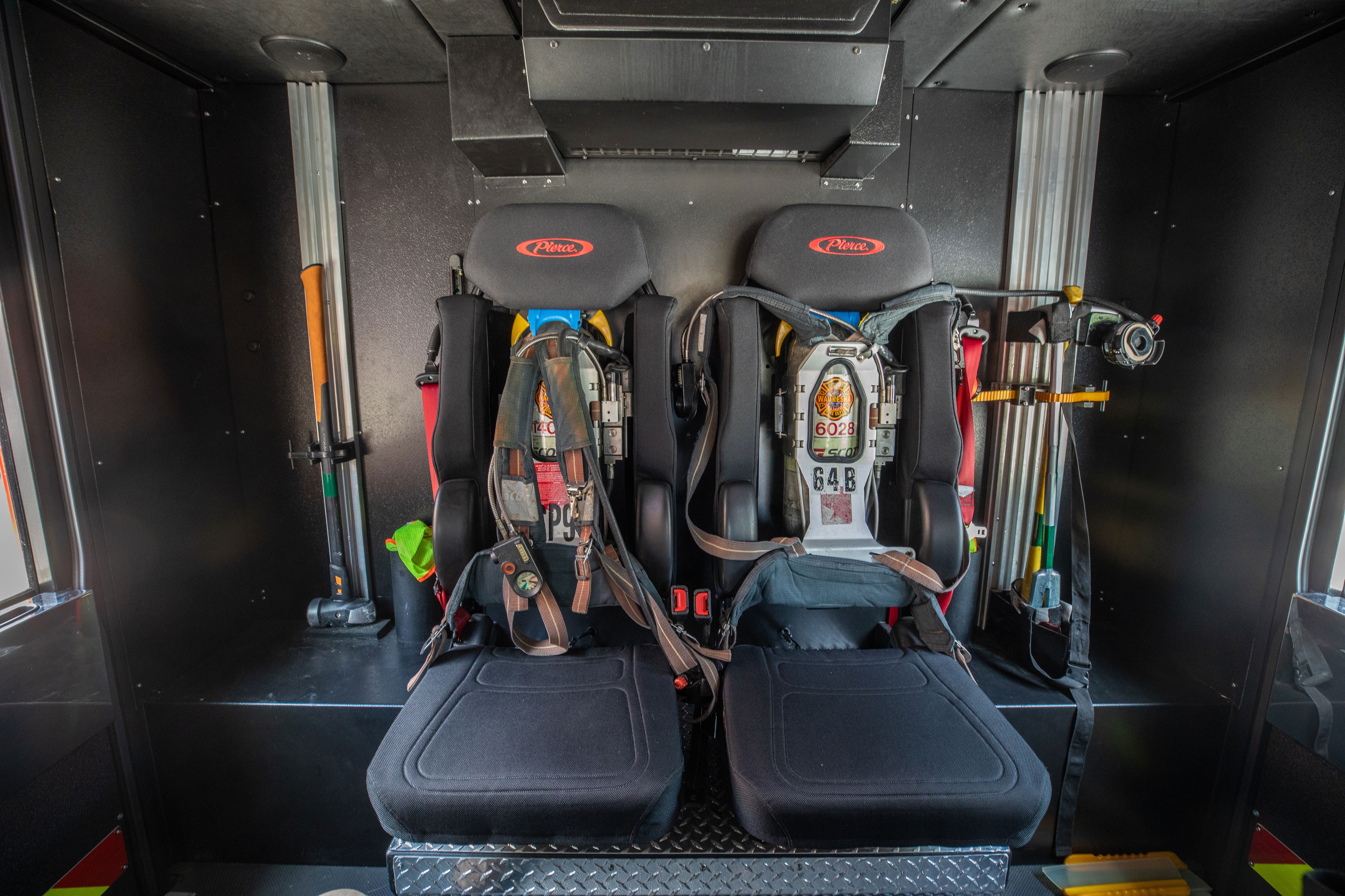 Pierce Quantum Custom Fire Truck Chassis Crew Cab Interior Seating