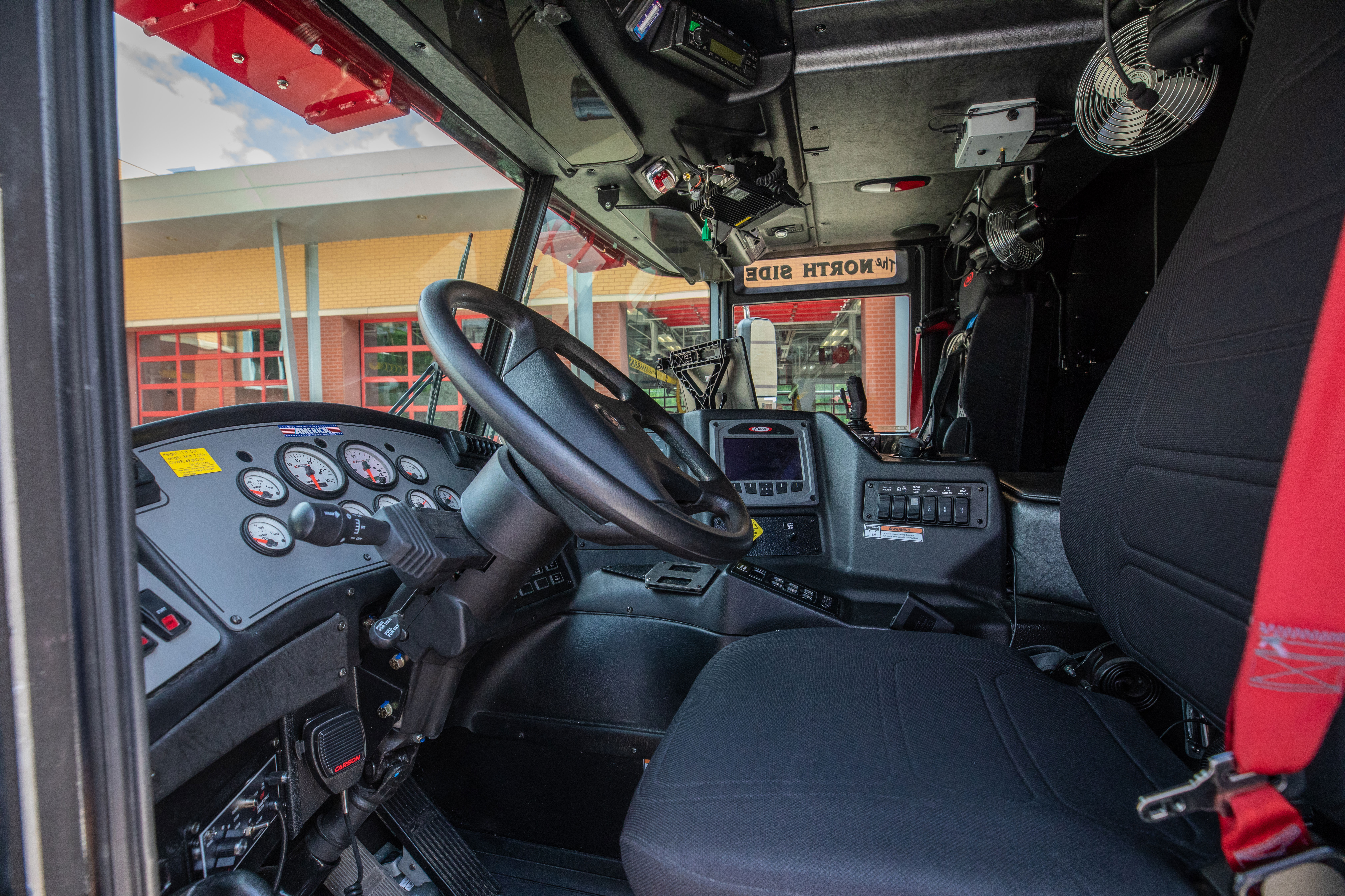Pierce Quantum Custom Fire Truck Chassis Drivers Side Interior